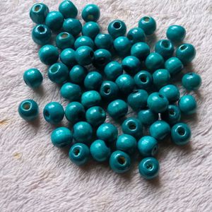 4mm Coloured Wooden Round Beads