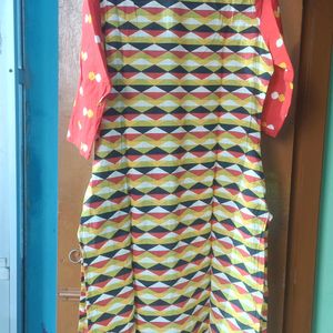 Sangria A Line Kurta With Pockets