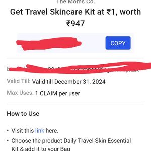 Travel Skincare Kit At Just 1 Rs