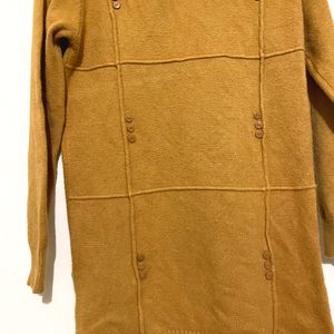 Mustard Woolen Mini Dress