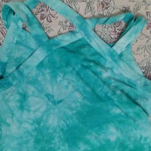 Blue/ Sea Green Mini Beach Dress