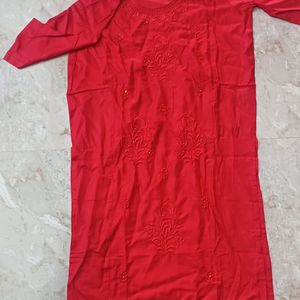 Women/Girls Cotton Embrodred Kurta