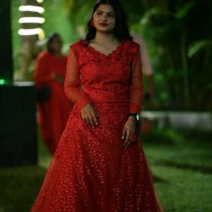 RED PARTY WEAR GOWN