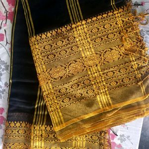 Black And Yellow Saree