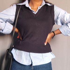 V-neck sweater vest