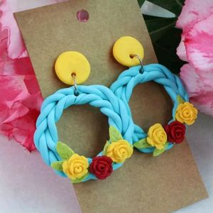 Clay Flower Earring No 14