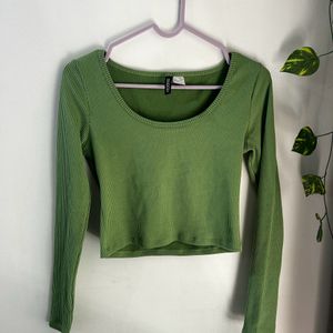 H&M Ribbed Jersey Top/Size-S