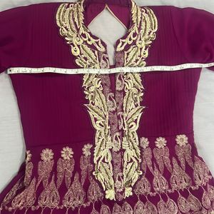 Amazing Grape Colour Gown With  Embroidery Work