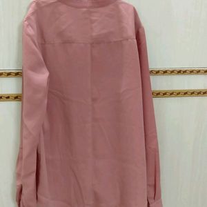 Very Pretty Pink Colour Formal Top With Mandarin[C