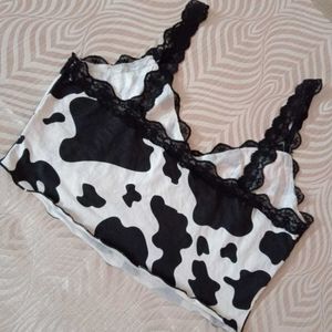 Cow print top