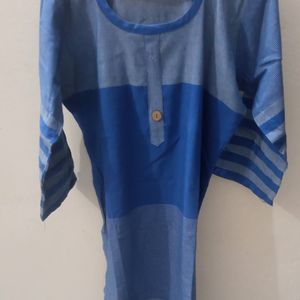 Blue color Stripted Design Kurta