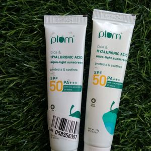 Plum Cica & Hyaluronic Acid Aqua Light Sunscreen