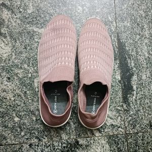 Dusty Pink Slip On Sneakers