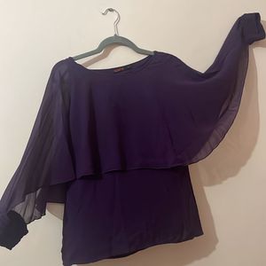 Purple Blouson Top