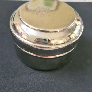 Antique German Silver Round Box with a Lid