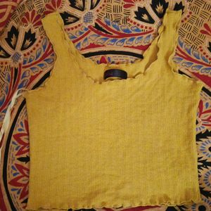 Mustard Top And Muti Colour Cap