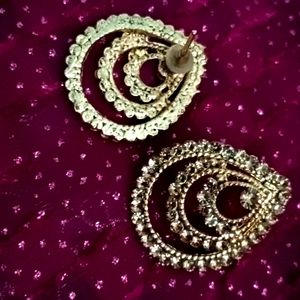 Golden Party Wear Earrings