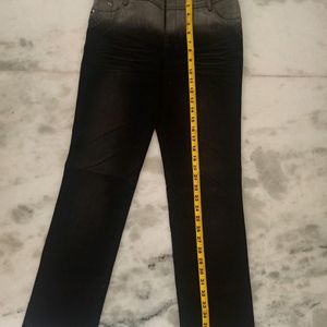 Double Coloured Z Black Jeans For Women's