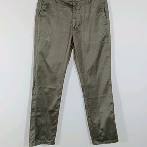 Olive Green Plain Semi Formal Pant (Men)
