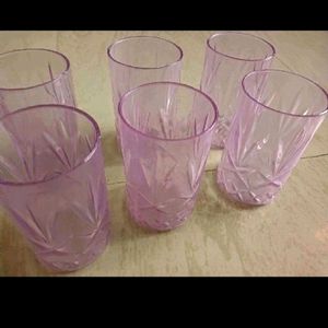 Set Of Six Plastic Glasses