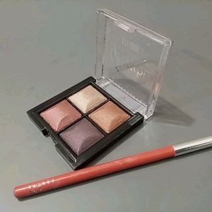 Eyeshadow Palatte And Highlighter Lipliner