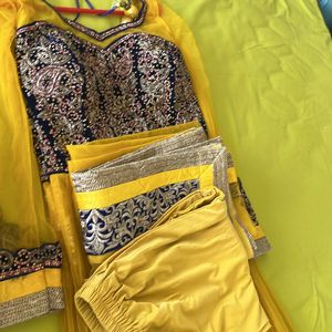 Yellow Anarkali Dress Ethnic