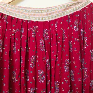 Soft Flowy Chiffon Fabric Lehnga Choli