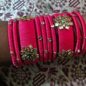 silk thread non customised bangles