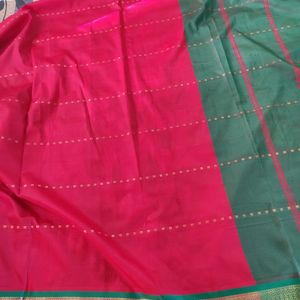 Red N Green Silk Saree