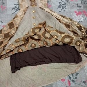 Beautiful Brown Gown With Dupatta