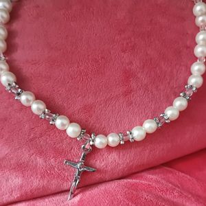 DIWALI SALE!! PEARL CROSS NECKLACE