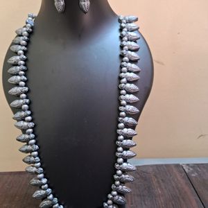 Handcrafted Terracotta Oxidised Silver Haram