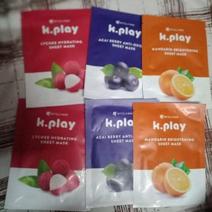 6pc sheetmask k play MYGLAMM