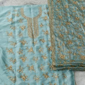 English Color Kashmiri Zari Work