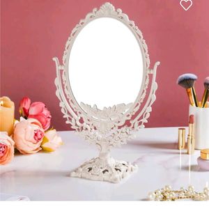 White Ivory Vintage Ornamental Mirror 🪞✨❤️‍🔥