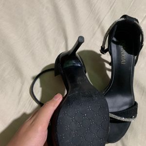 Black Simmered Sandals