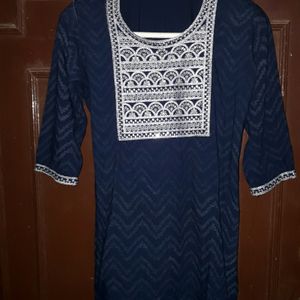 Navy Blue Short Kurti🐋