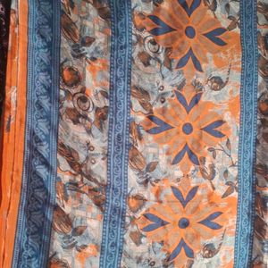 Orange Saree In Good Condition