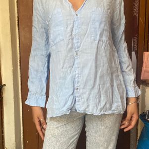 ZARA blue Cotton Shirt