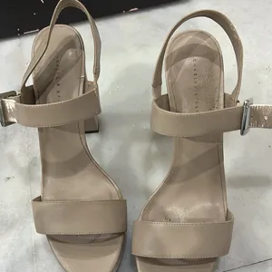 Charles And Keith Nude Pink Block Heels