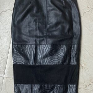 Body Hugging Leather Skirt