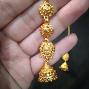 Gold-Plated Brass Golden Jhumki For Womens