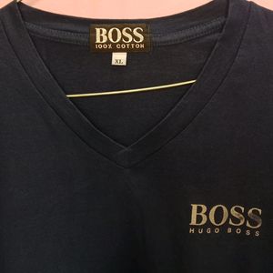 HUGO BOSS Navy Blue Men's Tshirt