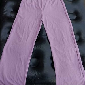 Lavender Color Straight Fit Trouser