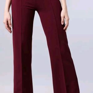 Maroon Regular Fit Trousers