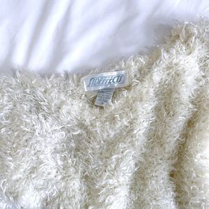 Pinterest White Crop Furr Top By Sideffects