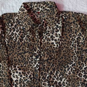 Leopard Print Shirt Dress