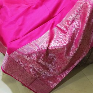 Satin Silk Saree_wedding Wear_festive Wear