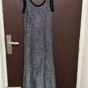 Silver Metallic Bodycon Dress