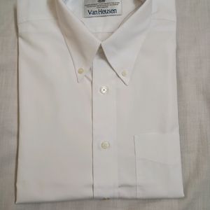 Van Heusen White Regular Fit Solid Shirt (New)